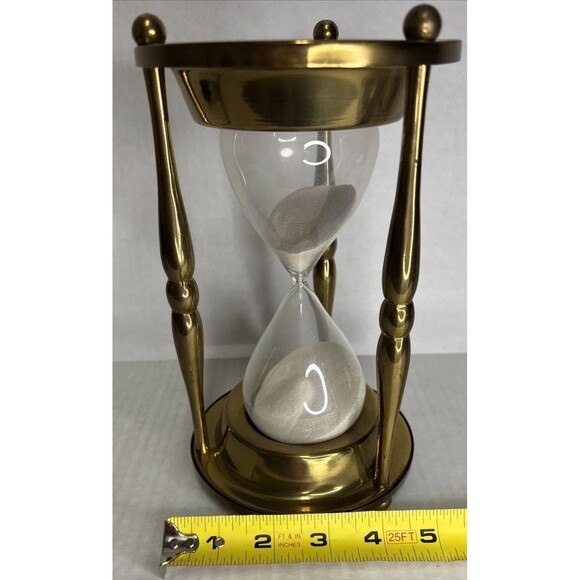 1969 State Farm Life Insurance Co 40th Anniversary Brass Hourglass Rare 2 Hour - Picture 6 of 14
